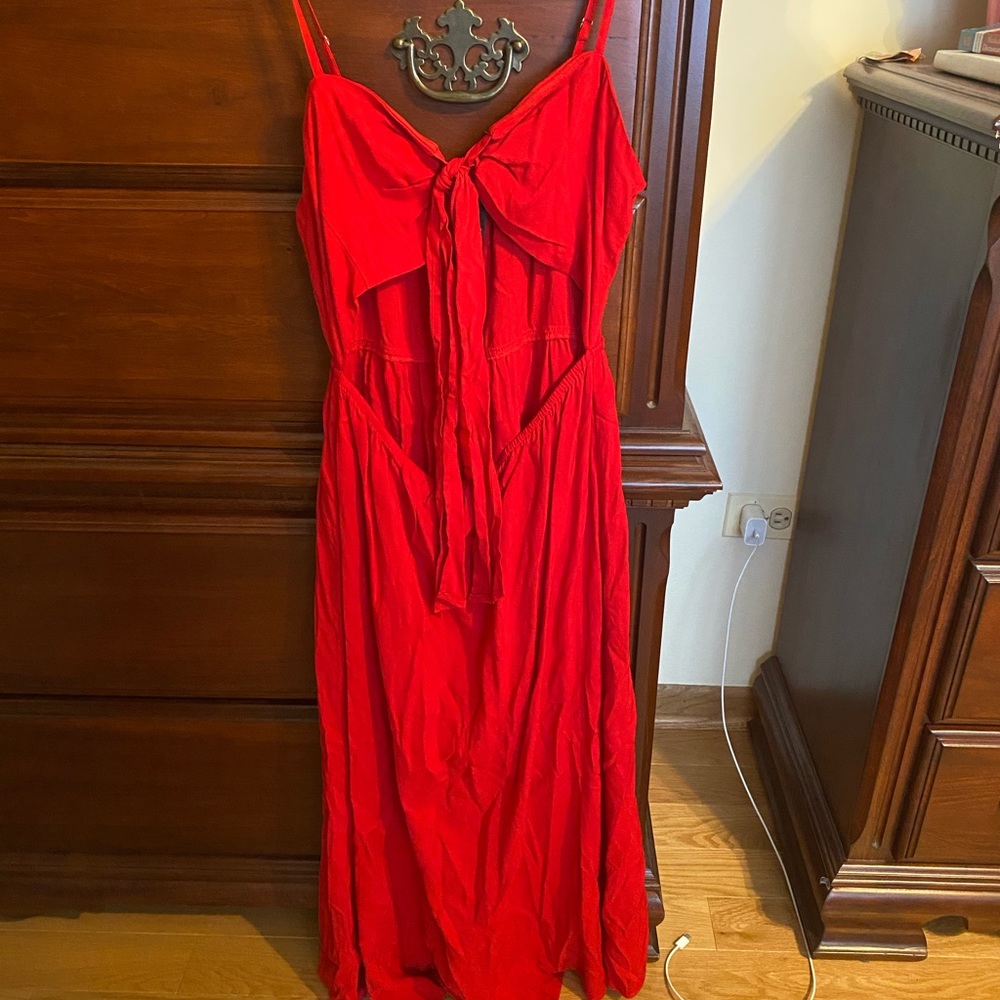 Tie front Midi Dress